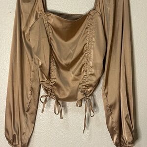 Shein Long-Sleeve Satin Top